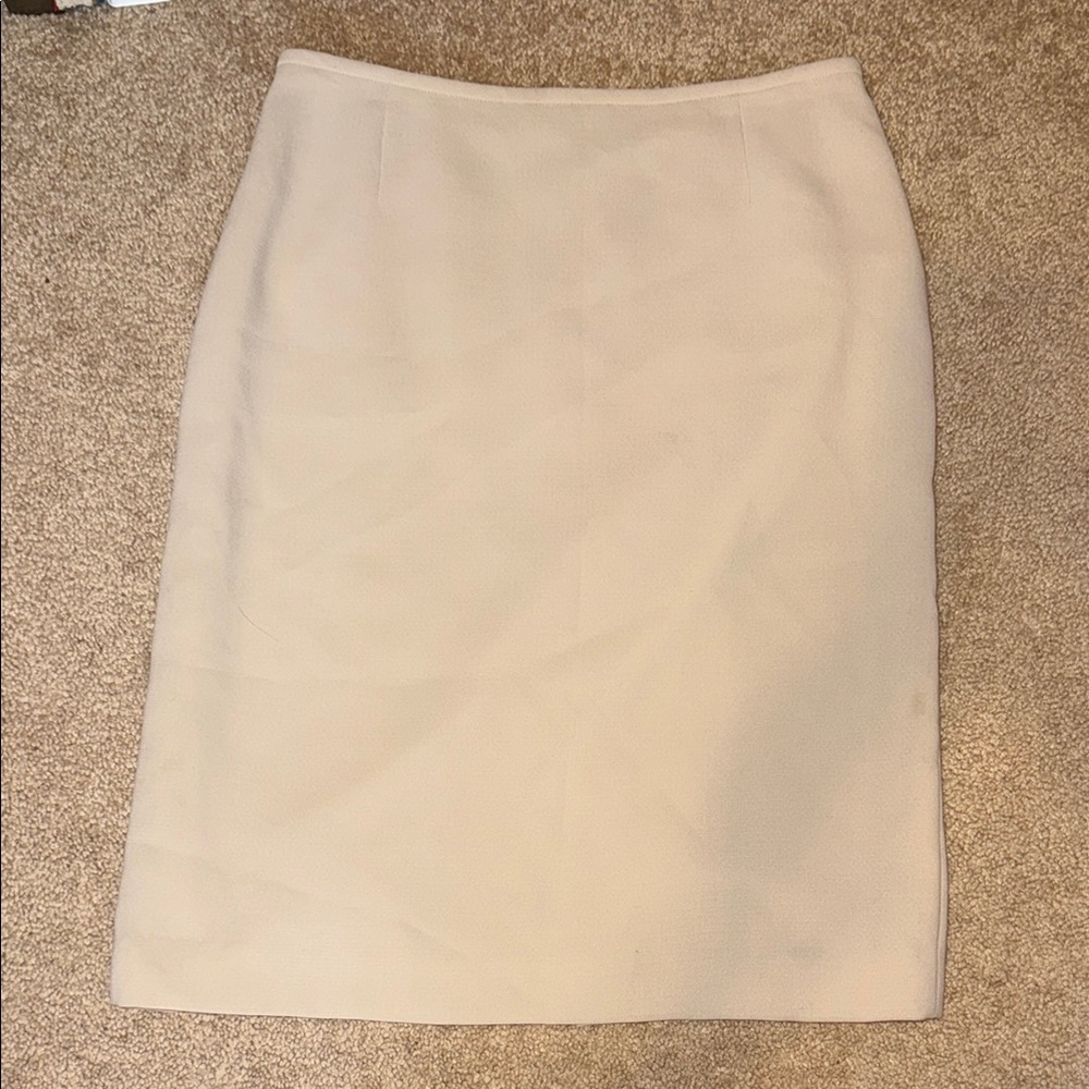 Elegant Cream Pencil Skirt